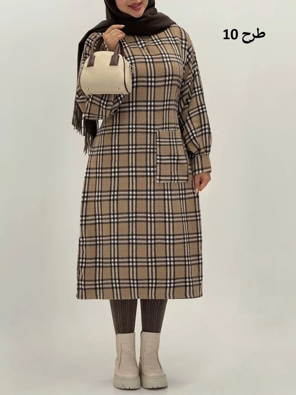 3593-کفتان چهارخونه پشمی